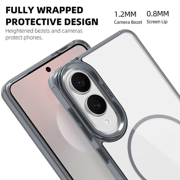 Til Samsung Galaxy S25 Edge Magnetisk Deksel TPU PC Klart Telefondeksel A
