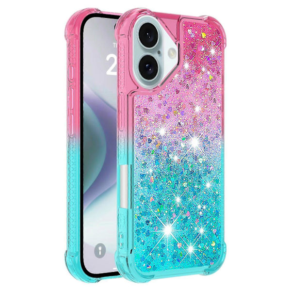 For iPhone 16 TPU-deksel Gradient Quicksand Telefonbakdeksel A