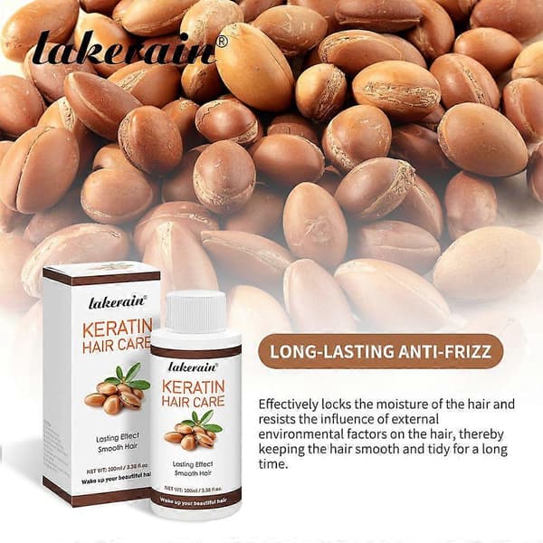 Keratin hårrettingskrem, hjemmebehandling for krus og glatting, 100 ml A