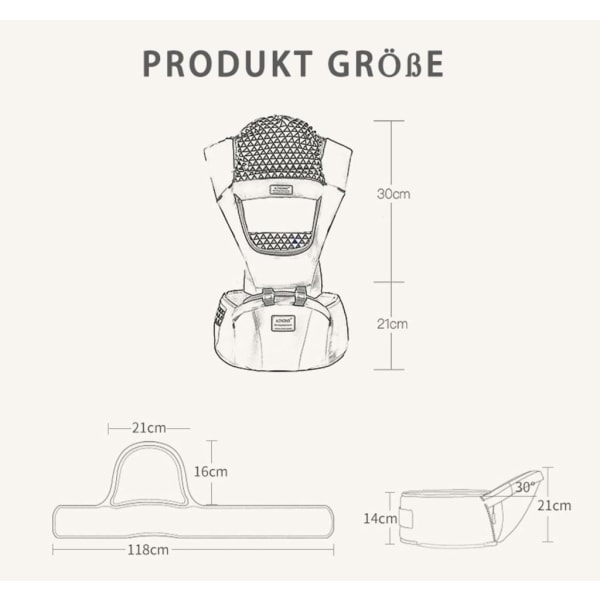 Babybærere Nyfødt til Småbarn, Babytursekkbærere for Alle Sesonger, Babygaver, Ergonomisk Holdning Babystativ