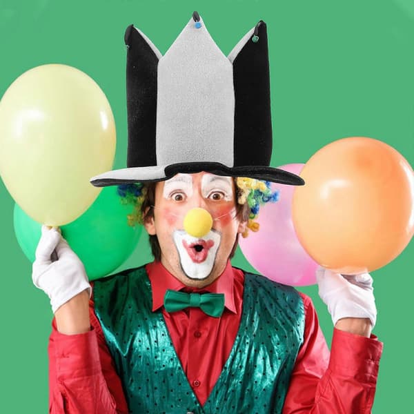 Halloween Clown Topper för maskeradfestdräkttillbehör A