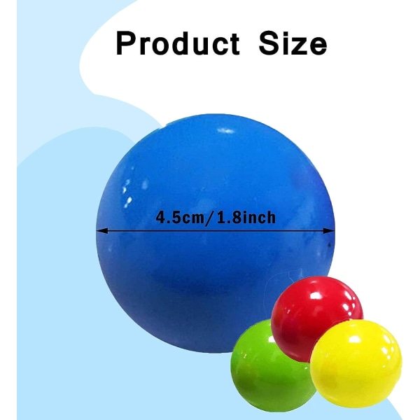 4 st Glow Sticky Balls för stress relief självlysande