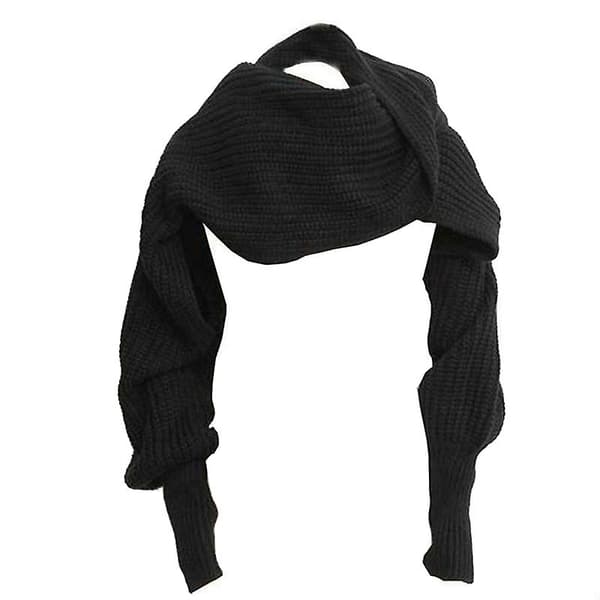 Unisex strikket modetørklæde med ærmer Lange omslagssjaler til vinter efterår Style 1