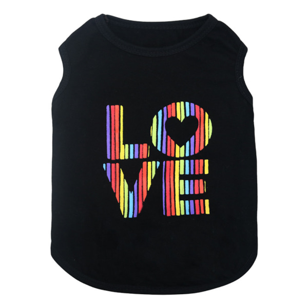 Dog T-Shirt with Love Pattern Comfortable Cotton Dog Clothes