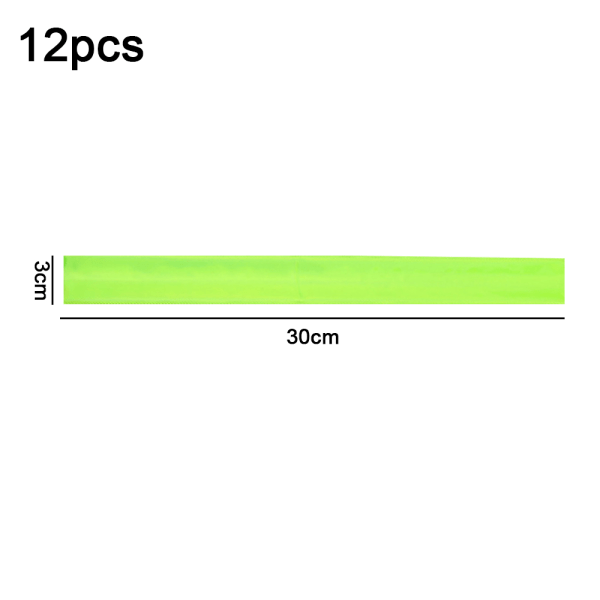 12 st reflekterande rullband för vuxna och barn, nattlöpning