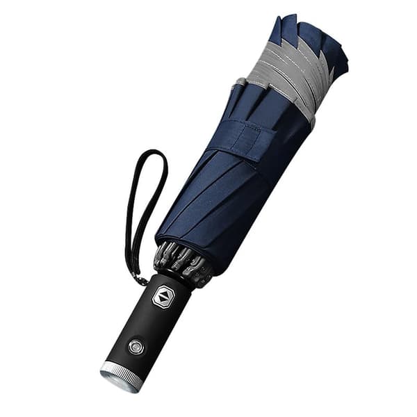 3-fold omvendt automatisk regnparaply Bil Klar Paraply Regn Kvinner Solparaply Ny A