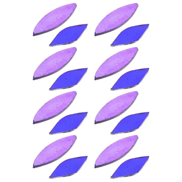 Glasmosaikfliser Væghængende Indretning Blå Iridescent 5X1.5Cm 35Stk A