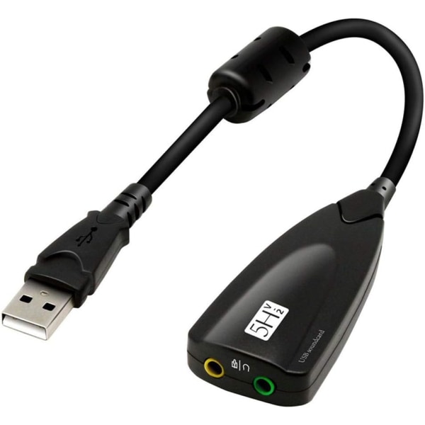 5H externt USB ljudkort Ljudadapter Externt stereoljud