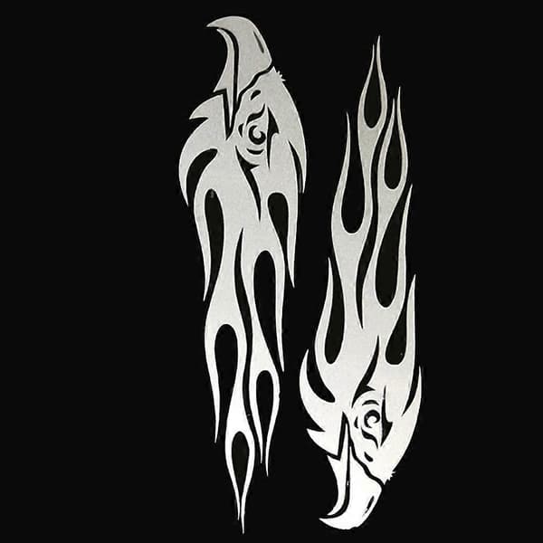 Eagle Flame Sticker Cool Styling Universal Passer til Motorcykel Bil Label Bil Dekoration DIY Advarsel Sikkerhedsrefleksstrimler (Sort) A