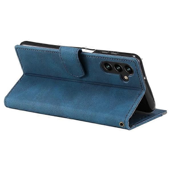 Kompatibel med Samsung Galaxy A16 Läderfodral Splicing Stitching Plånboksställ Telefonfodral med Rem A