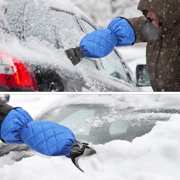 Bil snøskuffe pluss fløyelshansker for å holde varmen snørydding sho