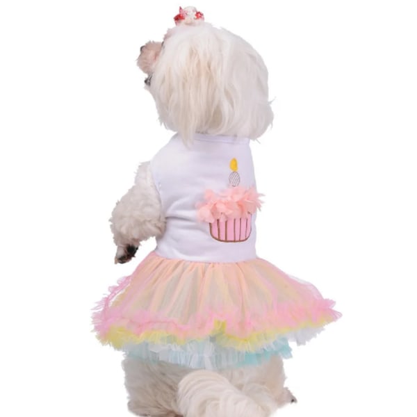 Pet kjol Pet färgglada tårt kjol Hund prinsessklänning Pet spring