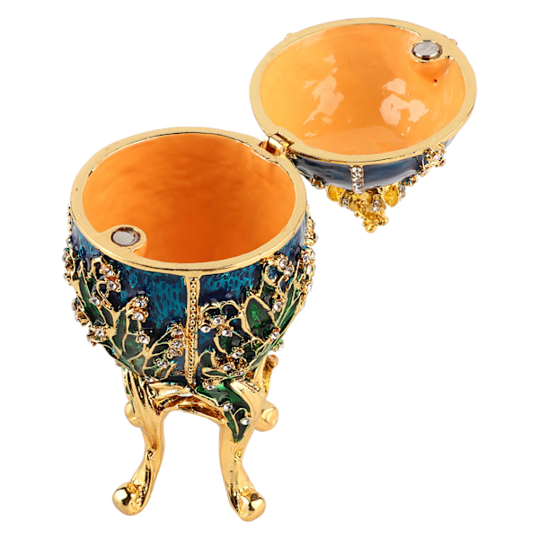 Tidlös skönhet möter praktisk användning, samlarobjekt i museikvalitet Natalia Romanov-stil emaljerat ägg, elegant design lämplig för dekoration eller gåva