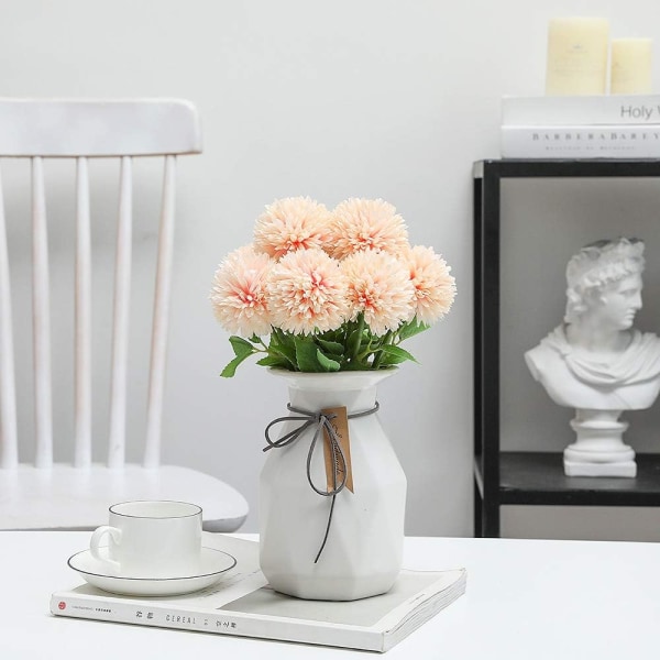 Vit Hortensia Silke Blomhuvud Väska 12 Stycken Hortensia Konstgjord
