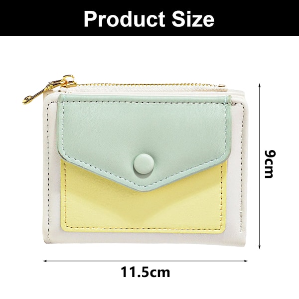 Lille Pung til Kvinder Ægte Holder Organizer Lomme Kompakt Bifold Damer Mini Pung, 11,5cm * 9cm * 2cm