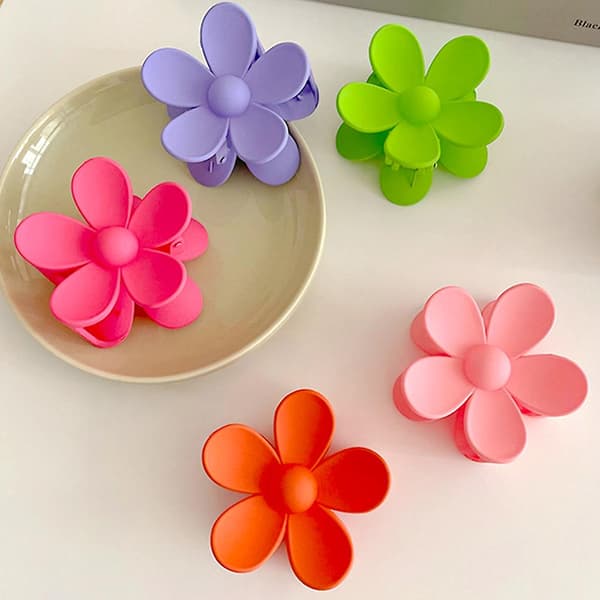 Blomsterformede hårklør Elegante hårspenner Hodeplagg for jenter og kvinner A