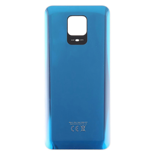För Xiaomi Redmi Note 9S OEM Glas Batteribakstycke Blå