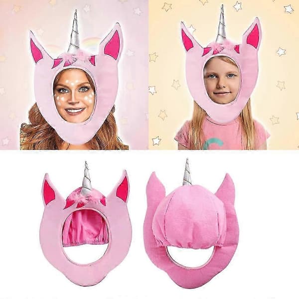 Vuxen Halloween Karneval Partyhatt Kostym Enhörningsformad Hatt Halloween Cosplay A