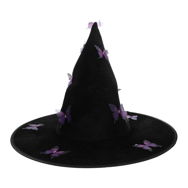 Halloween Heksehatt for Dekor Sommerfuglpynt til Fest A