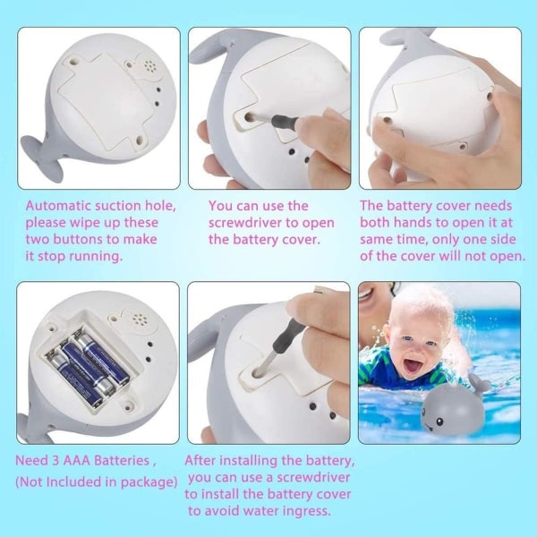 Baby Badleksaker Vattenleksaker, Valspruta Induktion Flytande
