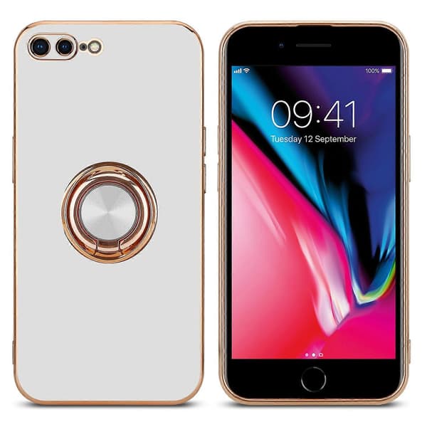 iPhone 7 PLUS / 7S PLUS / 8 PLUS etui TPU beskyttelsesetui - med kamerabeskytter og ring A
