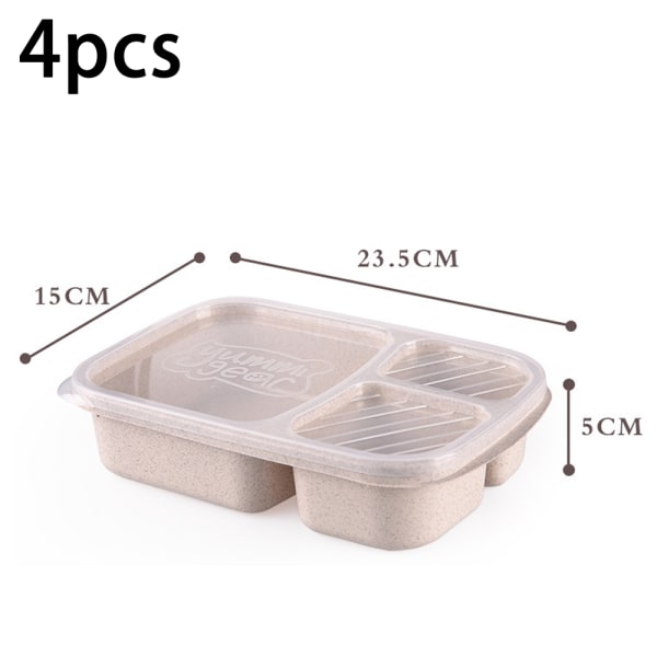 Compartment Meal Prep Container Lunch Box for Kids， Plastic