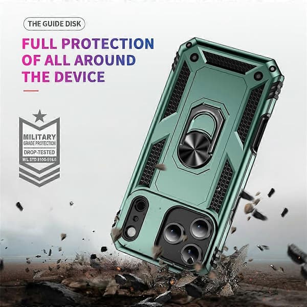 Kompatibel med iPhone 17 Pro Max-deksel PC + TPU-telefondeksel med støtte A