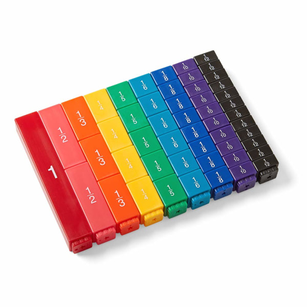 51 Pakke Regnbue Brøk Tårn Terninger, Montessori Matematik