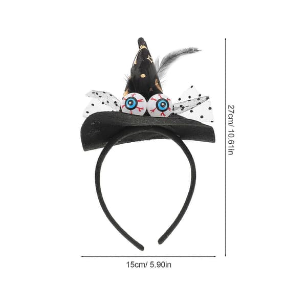 Heksehat Hårbånd Halloween Øjeæble Dekoration til Festkostume A