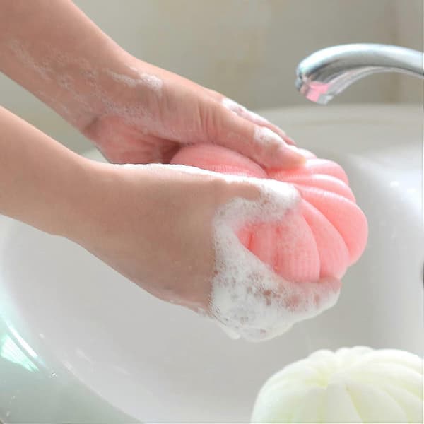 2 st badsvamp Loofah Duschboll Kroppsskrubb Exfolierande Bad A