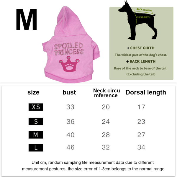 Hundprinsessa Hundtröja Valp Hoodie Flickor Hundhoodies