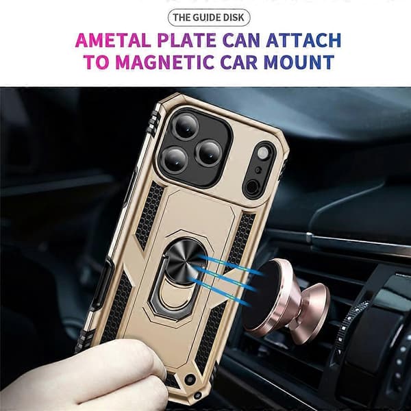 Kompatibel med iPhone 17 Pro Max Cover PC + TPU Telefoncover med Støttefod A