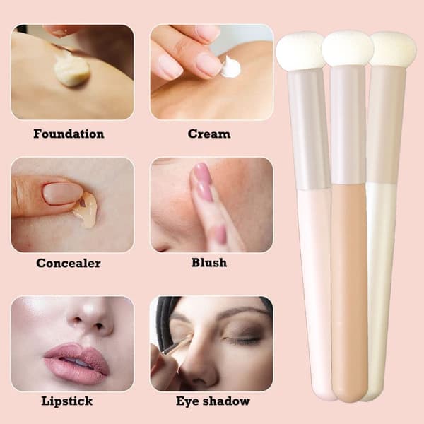 6 stk Foundation Sponge Powder Puff-børster, Sponge Powder Puff Sminkebørster for kvinner og jenter
