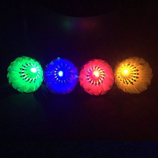 LED Badminton Shuttlecocks Dark Night Glow Birdies Lighting for