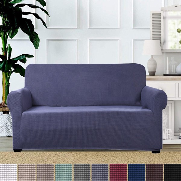 Settee Coat Soft Checks Fleece Universal Solid Color Sofa Cover