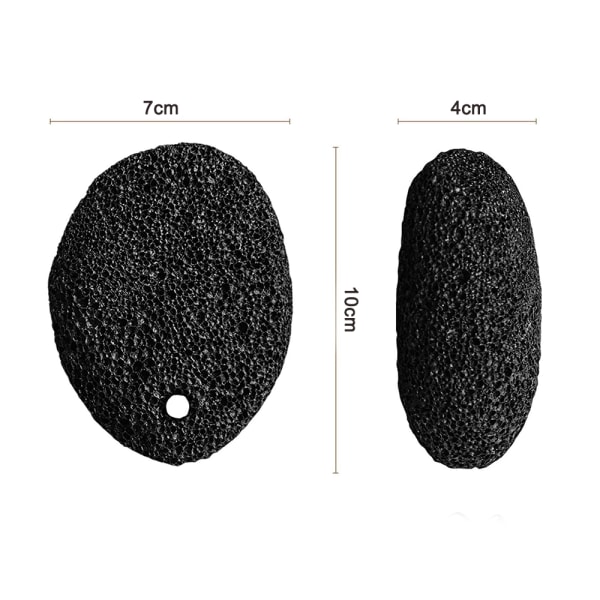 2stk Earth Lava Pimpstein Callus Remover for Føtter Hæl og