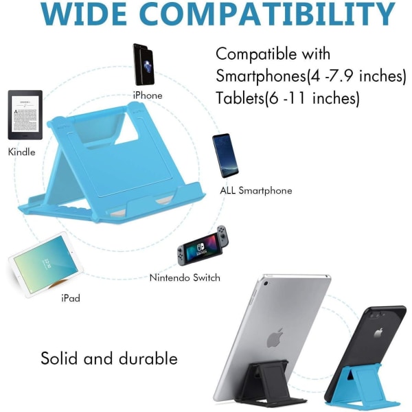 Telefonställ, Mobiltelefonställ, Universal hopfällbart tablettställ Flervinkelficka Bordshållare Vagga Kompatibel telefon XR XS Max X/8/7