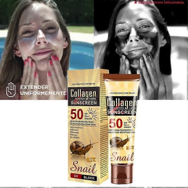 Snigelolja Solkräm För Ansiktsolja Spf50 Solskyddskräm A