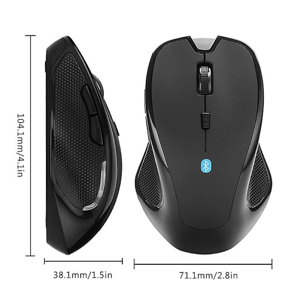 Trådløs Bluetooth 2.4G mus optisk datamus for PC Android IOS nettbrett A