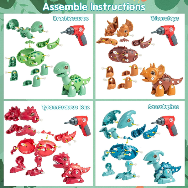 Pura dinosauruslelut lapsille 3-5 5-7, Play Kit STEM