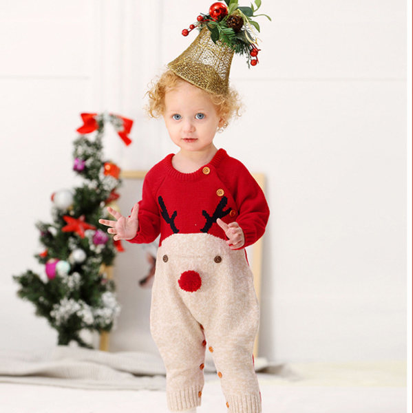 Baby joulupusero Toddler asu pitkähihaiset vaatteet, Ch