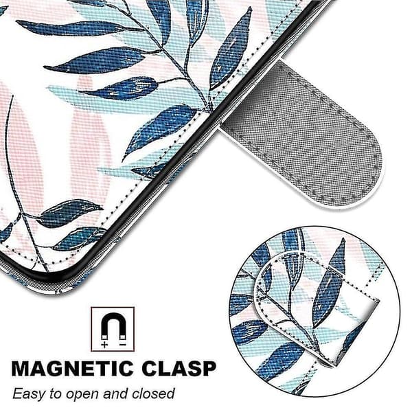 Etui til Samsung Galaxy A53 5g Malet Lædercover Magnetisk Lukning - Blad A