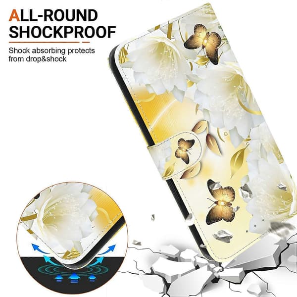 För Realme 13+ 5G Plånboksfodral Anti-Drop Läder Flip Cover Mönstertryck