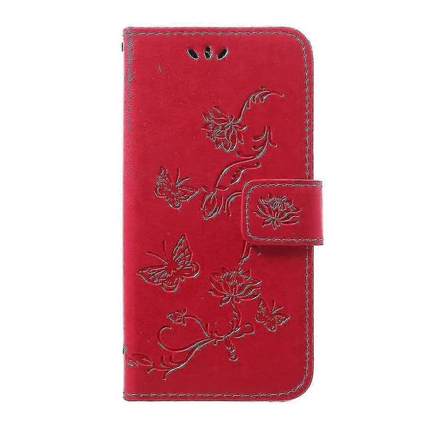Pink Butterfly Blomsterholder Pu Etui Til Din Samsung Galaxy A40 A