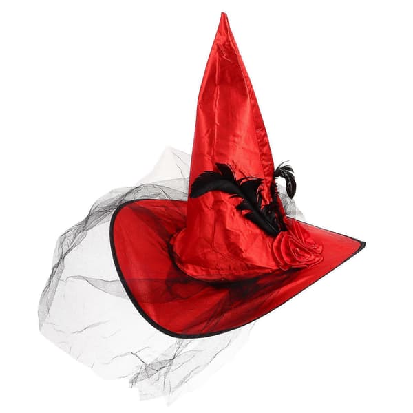 Hatt Halloween Gasväv Ros Design Dekorativ 1st A