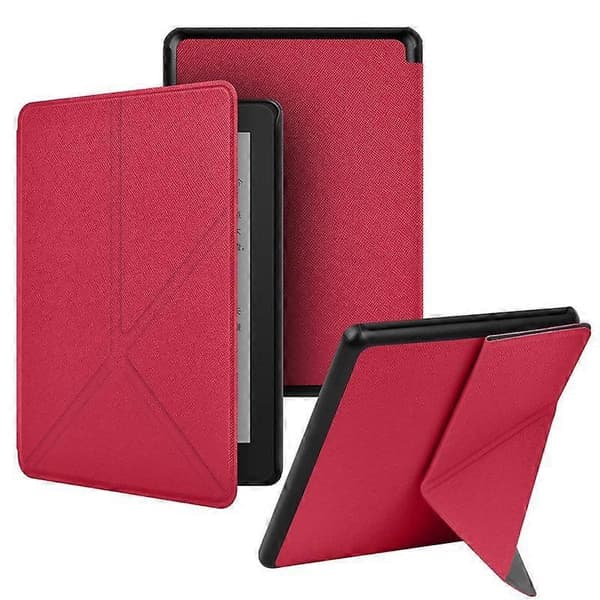 Flipfodral för Kindle Paperwhite 12:e generationen-2024 7\", Slim Fit Stativfodral (röd)