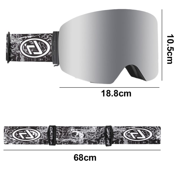 Double layer anti-fog ski goggles, outdoor men and women