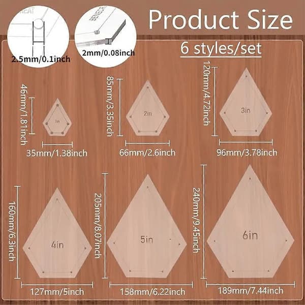 Klar Quilting Plastmal Profesjonell for DIY Kunsthåndverk A