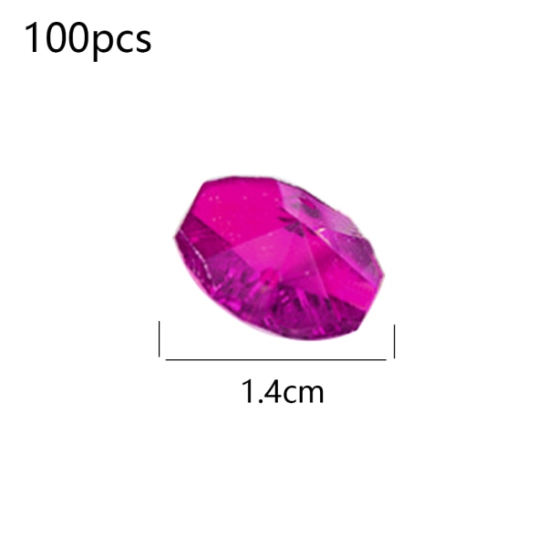 Kristall 14 mm Octagon Beads, Glasgardin Drop Suncatchers,