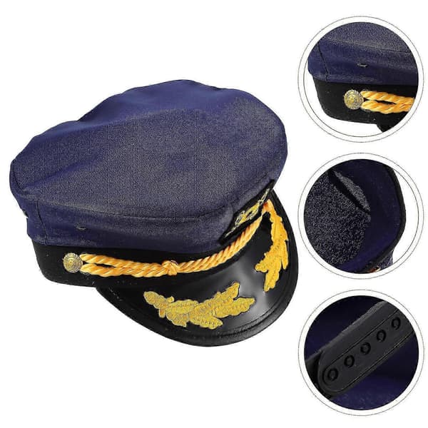 Voksen Marineblå Polyester Halloween Hat 1-pak til Dekoration A